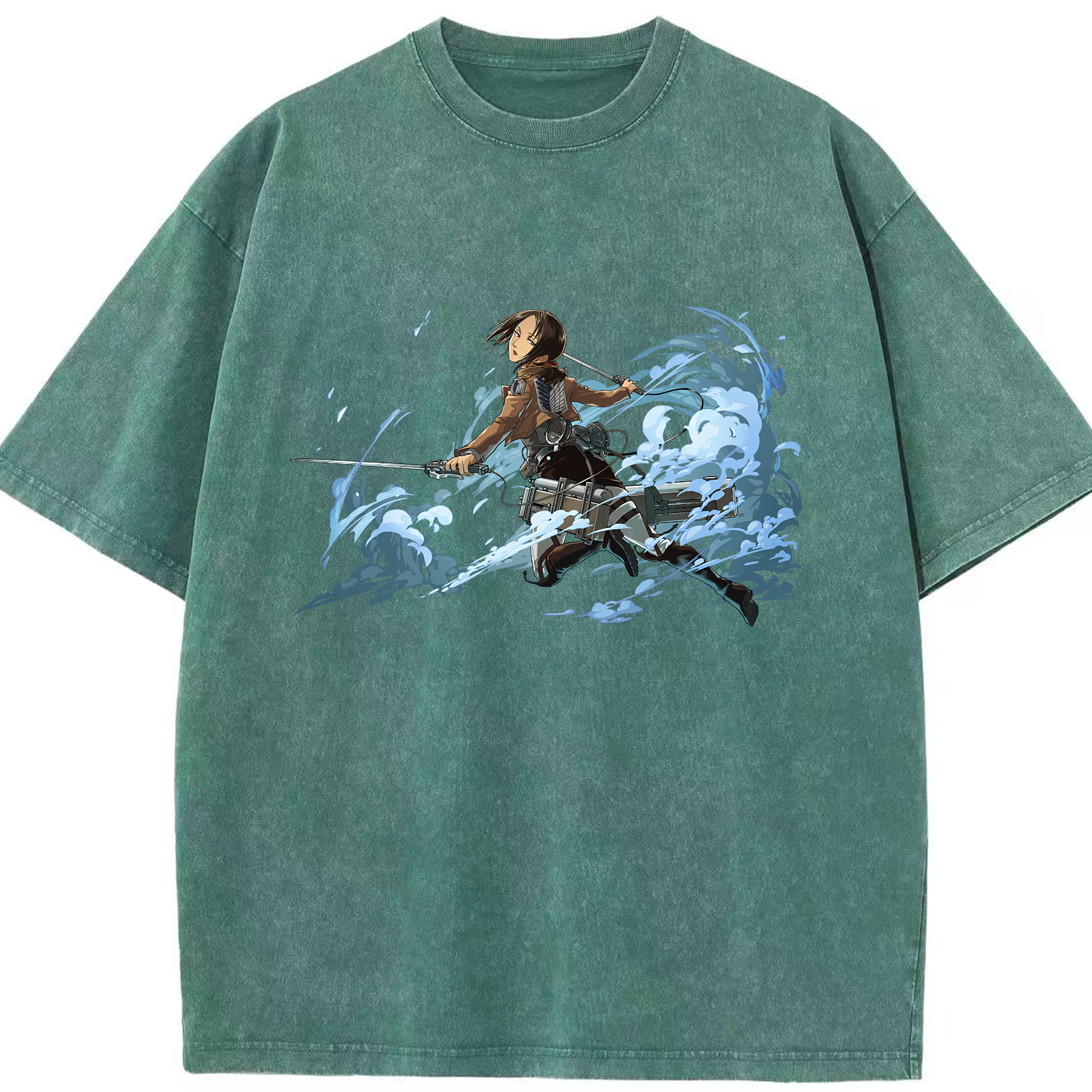 （画像用） 進撃の巨人 Attack on Titan 綿100% ヴィンテージ風 半袖Tシャツ（フロントプリント）
